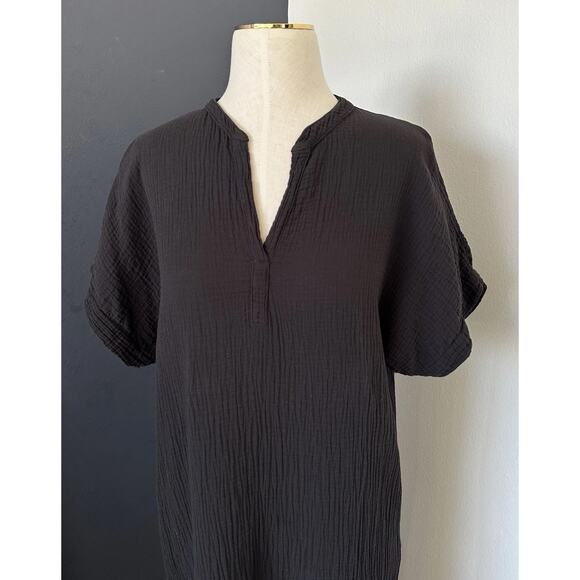 It Is Well Mandarin Gauze Dress Organic Cotton Made In California - Picture 6 of 16